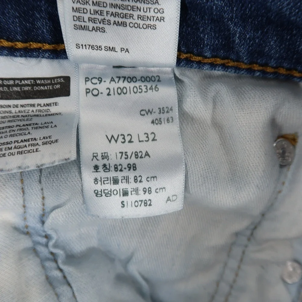 Levis 506 Jeans Mens 32x32 Blue Straight Leg Regular Fit Stretch Denim - Picture 11 of 11